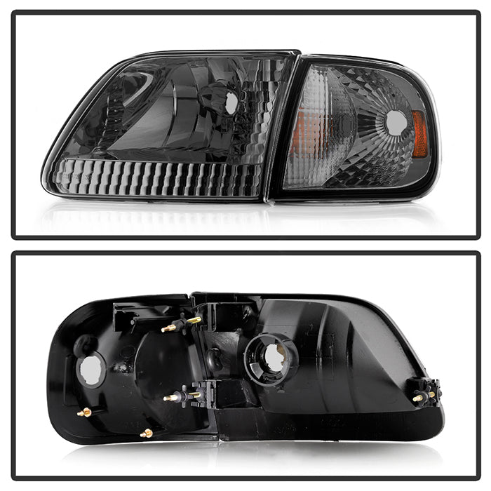 SPYDER Xtune Ford F150 97-03 / Expedition 97-02 Crystal Headlights w/Corner Smoke HD-JH-FF15097-SET-AM-SM 5070333