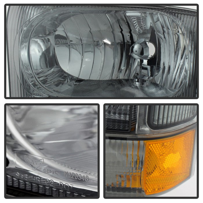 SPYDER Xtune Ford F250/350/450 Superduty 99-04 Crystal Headlights w/ Bumper Lights HD-JH-FF25099-AM-SM 9025426