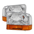 SPYDER Xtune Ford F250/350/450 Superduty 99-04 Crystal Headlights Chrome HD-JH-FF25099-AMB 9028588