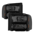 SPYDER Xtune Ford F250 F350 F450 Superduty Excursion 99-04 Headlights Black Smoked HD-JH-FF25099-HA-BSM 9033001