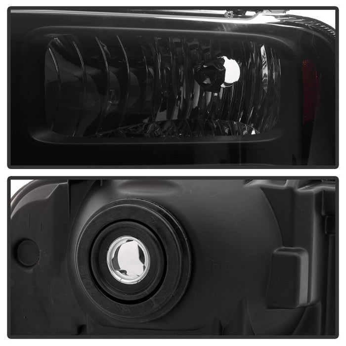 SPYDER Xtune Ford F250 F350 F450 Superduty Excursion 99-04 Headlights Black Smoked HD-JH-FF25099-HA-BSM 9033001