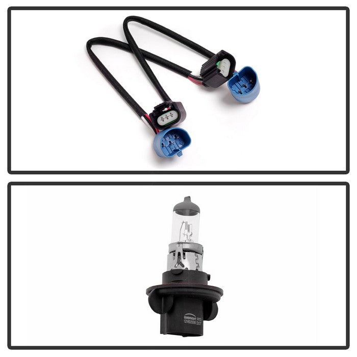SPYDER Xtune Ford F250 F350 F450 Superduty Excursion 99-04 Headlights Black Smoked HD-JH-FF25099-HA-BSM 9033001