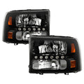 SPYDER Xtune Ford F250 F350 Super Duty 99-04 1Pc Headlights w/ LED Black HD-JH-FF25099-LED-BK 9026164