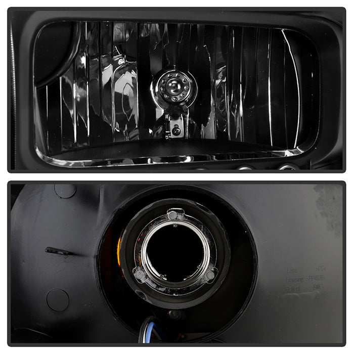 SPYDER Xtune Ford F250 F350 Super Duty 99-04 1Pc Headlights w/ LED Black HD-JH-FF25099-LED-BK 9026164