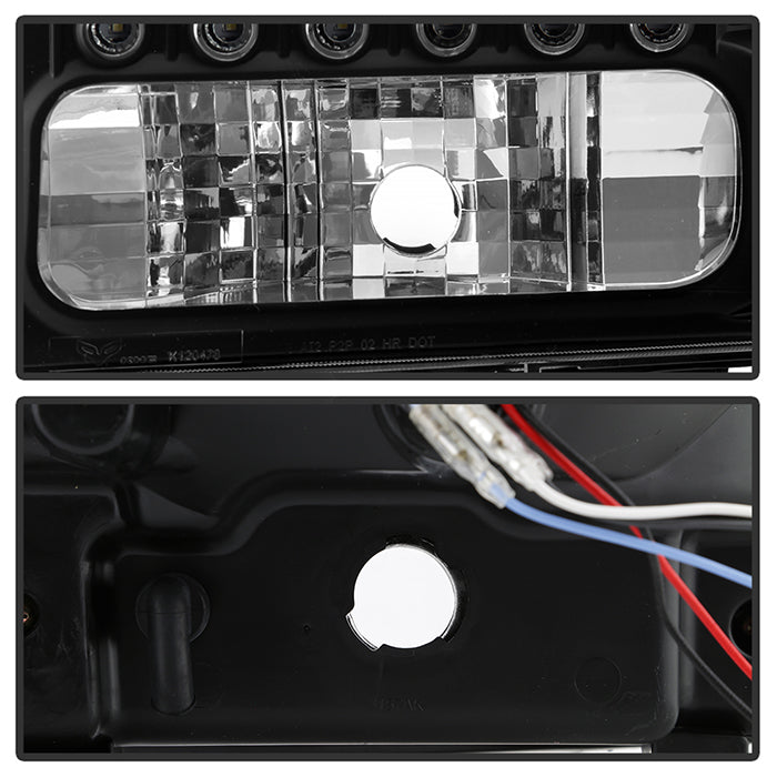 SPYDER Xtune Ford F250 F350 Super Duty 99-04 1Pc Headlights w/ LED Black HD-JH-FF25099-LED-BK 9026164