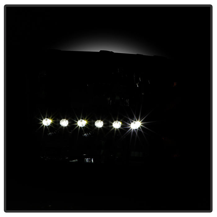 SPYDER Xtune Ford F250 F350 Super Duty 99-04 1Pc Headlights w/ LED Black Smoked HD-JH-FF25099-LED-BSM 9030215