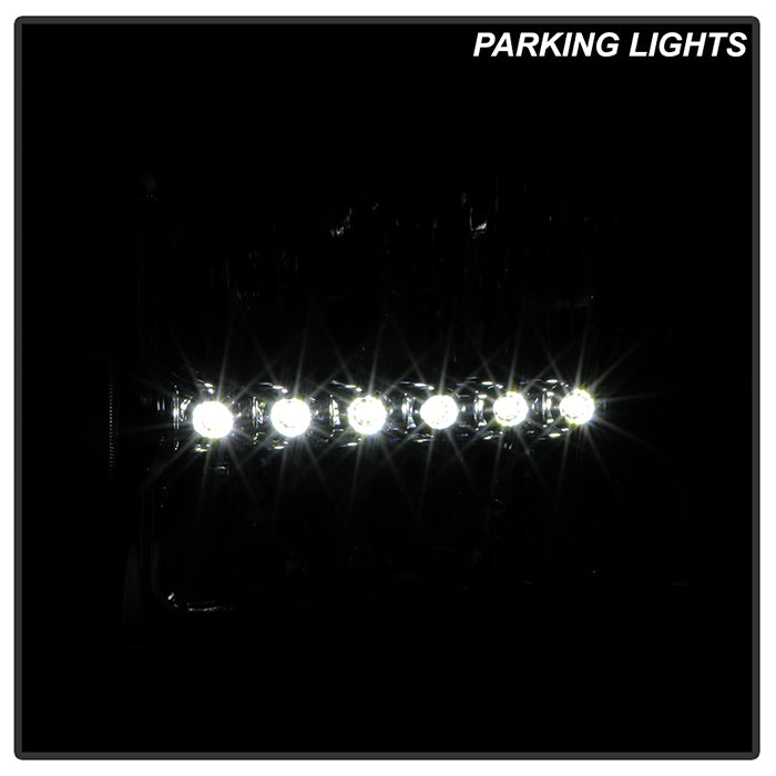 SPYDER Xtune Ford F250 F350 Super Duty 99-04 1Pc Headlights w/ LED Chrome HD-JH-FF25099-LED-C 9026171