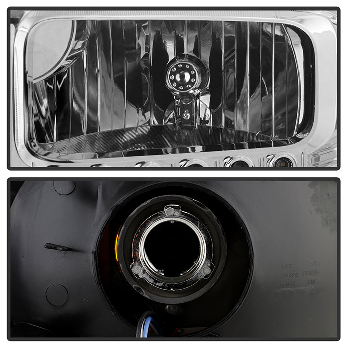 SPYDER Xtune Ford F250 F350 Super Duty 99-04 1Pc Headlights w/ LED Chrome HD-JH-FF25099-LED-C 9026171