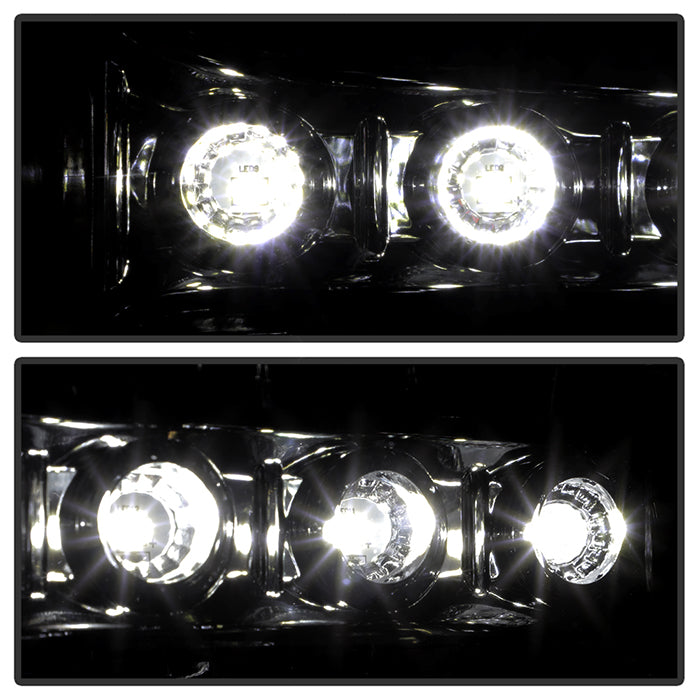 SPYDER Xtune Ford F250 F350 Super Duty 99-04 1Pc Headlights w/ LED Smoked HD-JH-FF25099-LED-SM 9026188