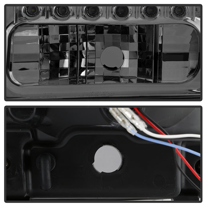 SPYDER Xtune Ford F250 F350 Super Duty 99-04 1Pc Headlights w/ LED Smoked HD-JH-FF25099-LED-SM 9026188