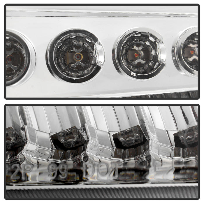 SPYDER xTune Ford F250 F350 Superduty Excursion 99-04 OEM Style Headlights - Chrome HD-JH-FF25099-SET-LED-C 9035227