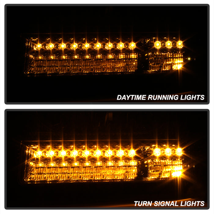 SPYDER xTune Ford F250 F350 Superduty Excursion 99-04 OEM Style Headlights - Chrome HD-JH-FF25099-SET-LED-C 9035227