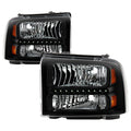 SPYDER Xtune Ford F250/350/450 Super Duty 05-07 Crystal Headlights w/ LED Black HD-JH-FS05-LED-BK 9026966
