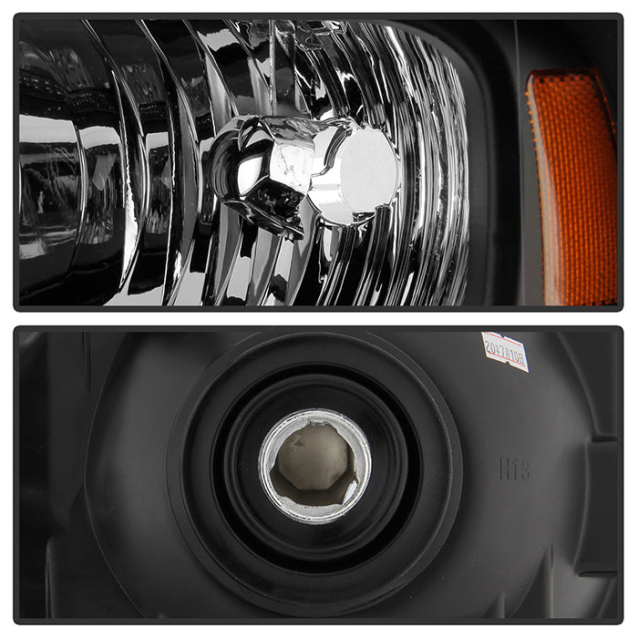 SPYDER Xtune Ford F250/350/450 Super Duty 05-07 Crystal Headlights w/ LED Black HD-JH-FS05-LED-BK 9026966