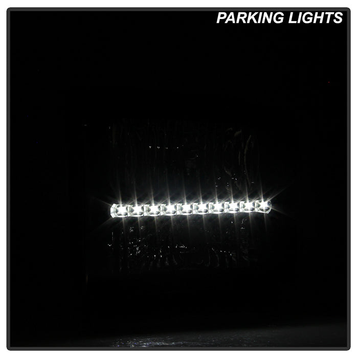SPYDER Xtune Ford F250/350/450 Super Duty 05-07 Crystal Headlights w/ LED Black HD-JH-FS05-LED-BK 9026966