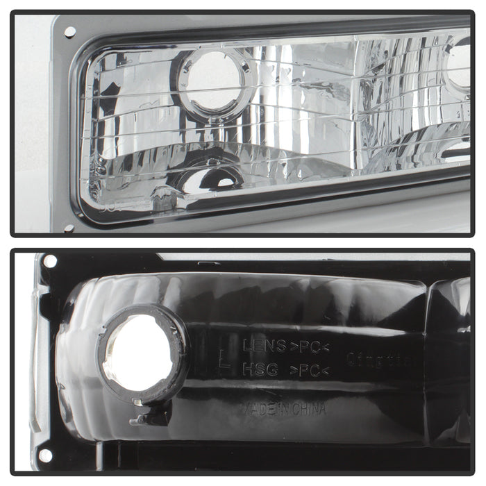SPYDER xTune GMC C/K Series 94-98 Headlights w/ Corner and Parking Lights - Chrome HD-JH-GCK94-C-SET 9037412