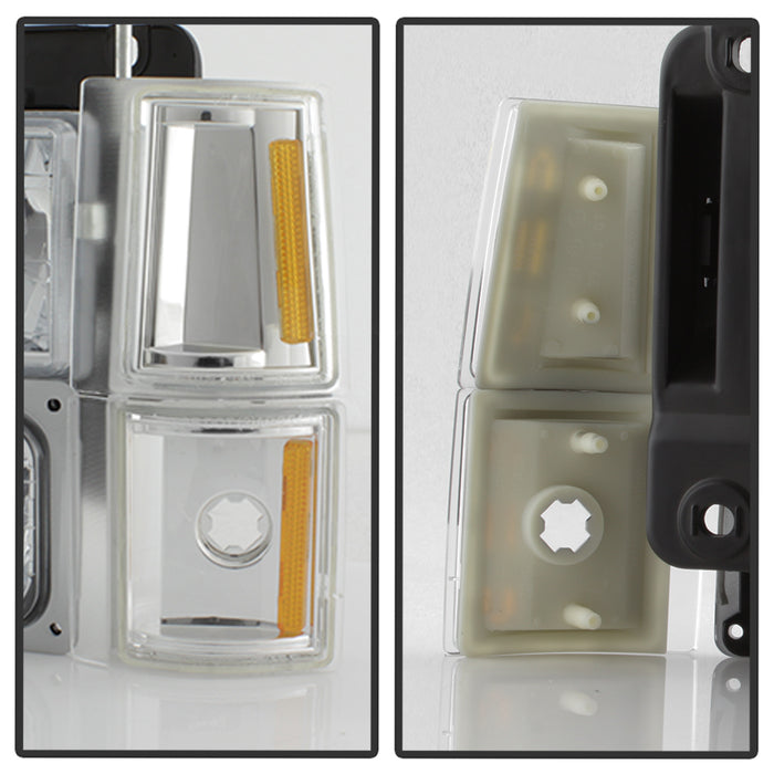 SPYDER xTune GMC C/K Series 94-98 Headlights w/ Corner and Parking Lights - Chrome HD-JH-GCK94-C-SET 9037412