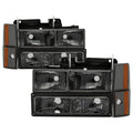 SPYDER Xtune GMC Yukon 92-93 Crystal Headlights w/ Corner & Bumper Smoke HD-JH-GMCCK88-AM-SM-SET 5073525
