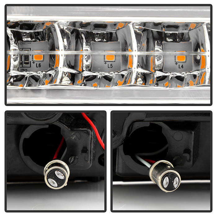 SPYDER Xtune GMC Yukon 92-93 Crystal Headlights w/ Corner & LED Bumper Chrome HD-JH-GMCCK88-LED-AM-C-SET 5073549