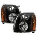 SPYDER Xtune GMC Yukon/Yukon Xl 07-14 Crystal Headlights Black HD-JH-GMCY07-AM-BK 9027352