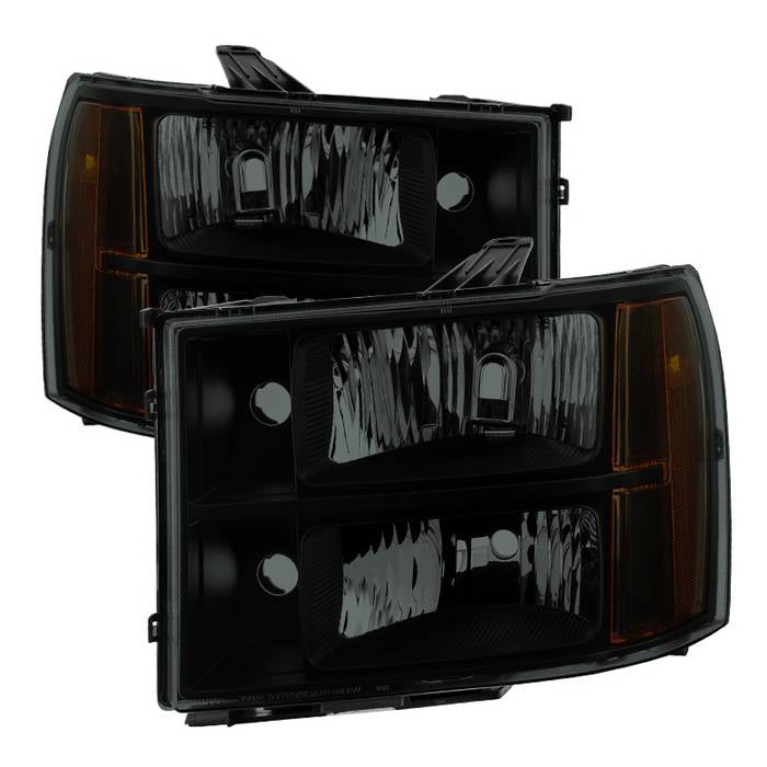 SPYDER Xtune GMC Sierra 07-13 Crystal Headlights Black Smoked HD-JH-GSIE07-AM-BSM 9034763