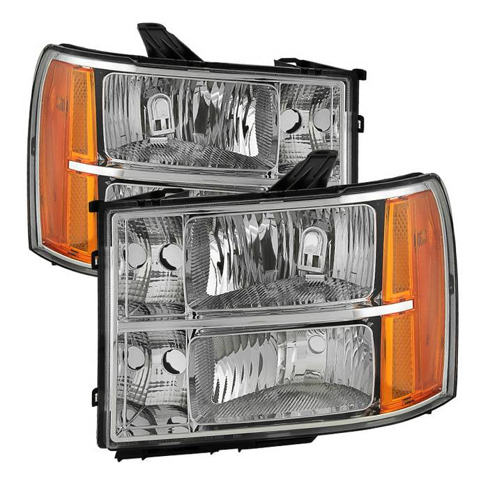 SPYDER Xtune GMC Sierra 07-13 Crystal Headlights Chrome HD-JH-GSIE07-AM-C 9034756
