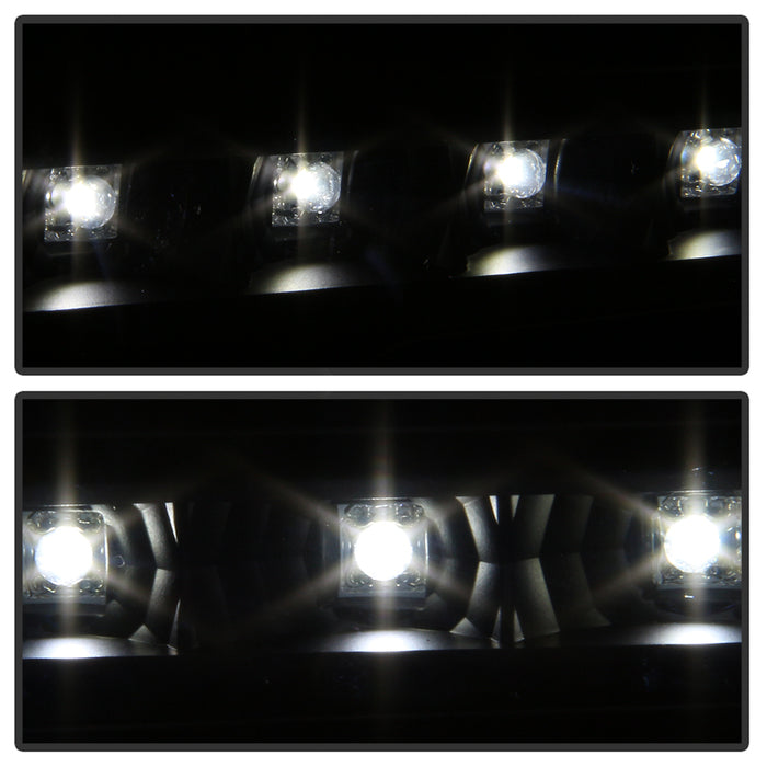 SPYDER xTune GMC Sierra 07-13 Headlights with Daytime LED Running Light - Black HD-JH-GSIE07-LED-BK 9037429