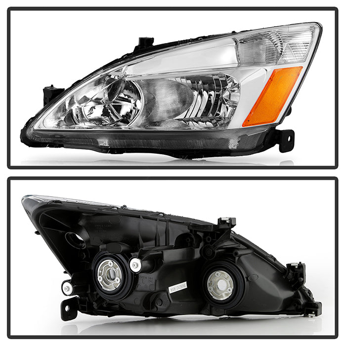 SPYDER Xtune Honda Accord 03-07 Amber Crystal Headlights Chrome HD-JH-HA03-AM-C 5072207