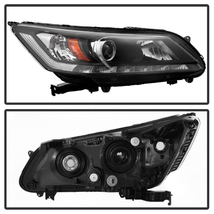 SPYDER xTune 13-15 Honda Accord Sedan (Halogen Only) LED DRL OEM Headlights - Black (HD-JH-HA13-4D-LED-BK) 9040719