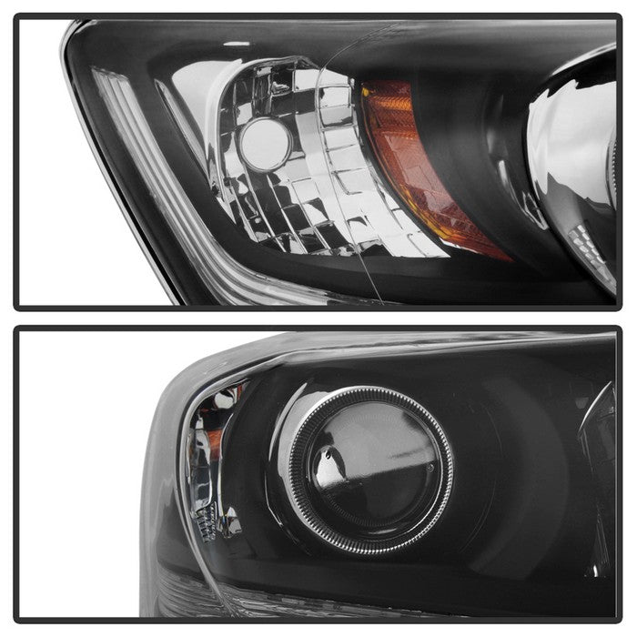 SPYDER xTune 13-15 Honda Accord Sedan (Halogen Only) LED DRL OEM Headlights - Black (HD-JH-HA13-4D-LED-BK) 9040719