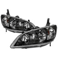 SPYDER xTune 04-05 Honda Civic (Excl Hatchback/Si) OEM Style Headlights - Black (HD-JH-HC04-4D-AM-BK) 9042706