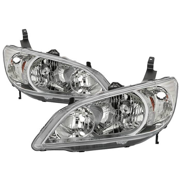 SPYDER xTune 04-05 Honda Civic (Excl Hatchback/Si) OEM Style Headlights - Chrome (HD-JH-HC04-4D-AM-C) 9042713