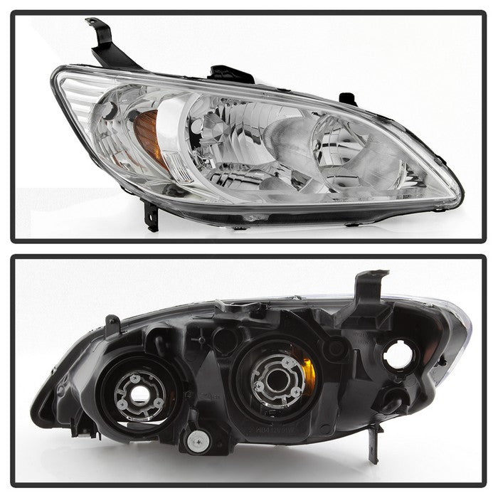SPYDER xTune 04-05 Honda Civic (Excl Hatchback/Si) OEM Style Headlights - Chrome (HD-JH-HC04-4D-AM-C) 9042713