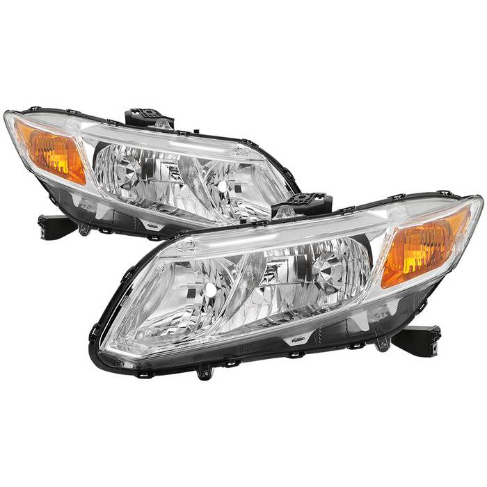 SPYDER xTune 12-15 Honda Civic (Excl Hybrid) OEM Style Headlights -Chrome (HD-JH-HC12-AM-C) 9044137