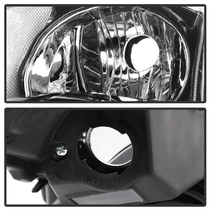 SPYDER xTune 07-09 Nissan Altima Sedan Crystal Headlights (Halogen Models Only) -Black HD-JH-NA07-AM-SSM-BK 9940859
