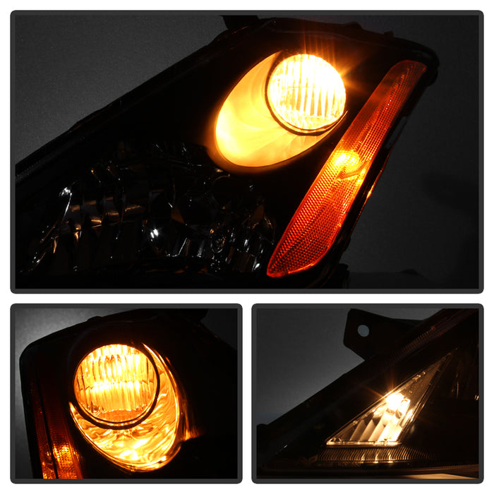 SPYDER Xtune Nissan Murano 03-07 (Not Hid Model) Crystal Headlights Black HD-JH-NMU03-AM-BK 9023590