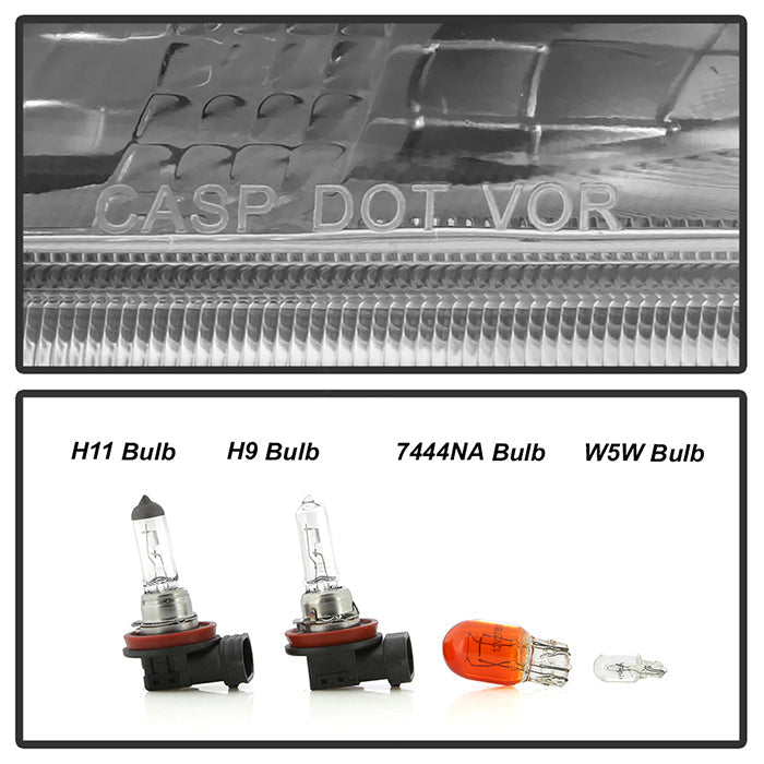 SPYDER xTune 14-16 Nissan Rogue Passenger Side Halogen Headlight - OEM Right (HD-JH-NROG14-OE-R) 9044236