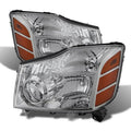 SPYDER Xtune Nissan Titan 04-14 / Armada 04-07 OEM Amber Head Lights Set Chrome HD-JH-NTI04-AM-C 5079923