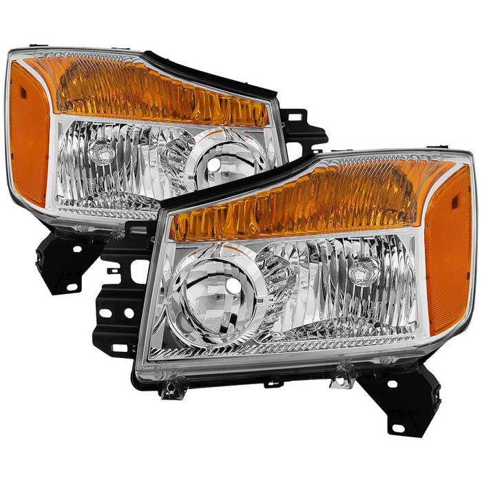 SPYDER xTune 04-07 Nissan Armada OEM Headlights - Chrome (HD-JH-NTI08-AM-C) 9037924