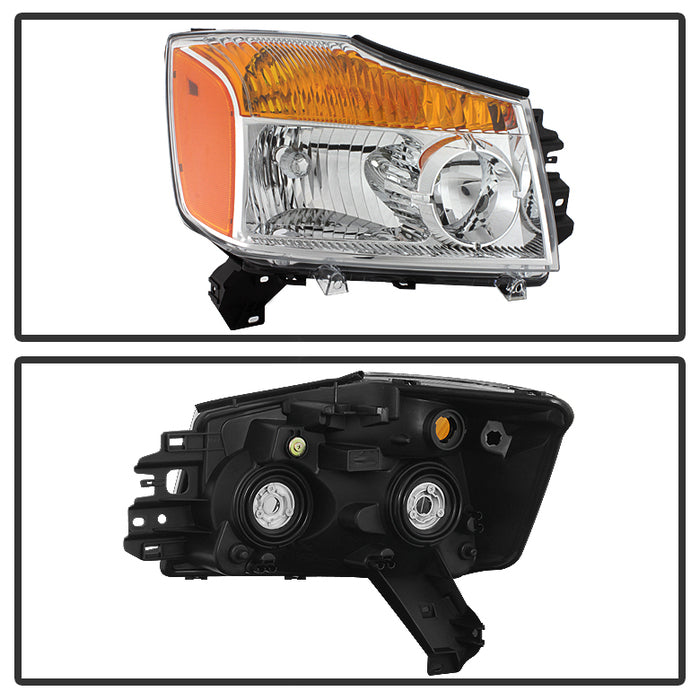 SPYDER xTune 04-07 Nissan Armada OEM Headlights - Chrome (HD-JH-NTI08-AM-C) 9037924