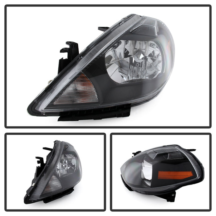 SPYDER Xtune Nissan Versa 07-12 Crystal Headlights Black HD-JH-NV07-AM-BK 9023613