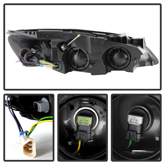 SPYDER Xtune Pontiac G6 05-10 (09-10 Fit w/Amber Turn Signal) Crystal Headlights Black HD-JH-PG605-AM-BK 9023668