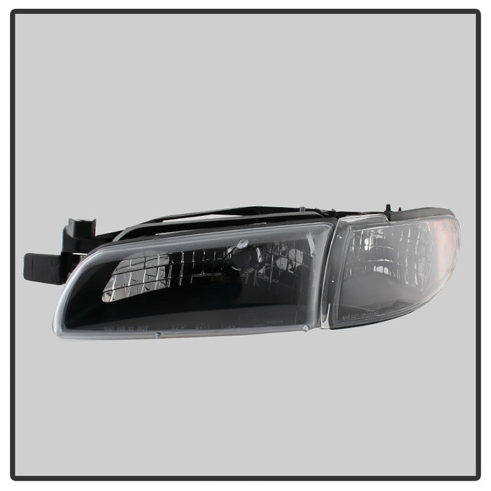 SPYDER Xtune Pontiac Grand Prix 97-03 Crystal Headlights w/ Amber Corner Lights HD-JH-PGPRIX-SET-AM-BK 9023347
