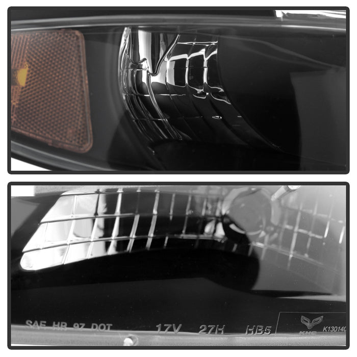 SPYDER Xtune Pontiac Grand Prix 97-03 Crystal Headlights w/ Amber Corner Lights HD-JH-PGPRIX-SET-AM-BK 9023347