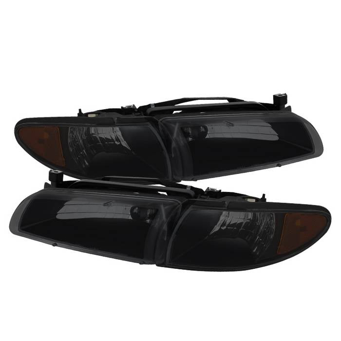 SPYDER Xtune Pontiac Grand Prix 97-03 Crystal Headlights w/ Amber Corner Lights HD-JH-PGPRIX-SET-AM-BSM 9034329