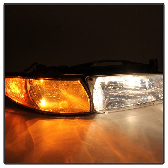 SPYDER Xtune Pontiac Grand Prix 97-03 Crystal Headlights w/ Amber Corner Lights HD-JH-PGPRIX-SET-AM-C 9023453