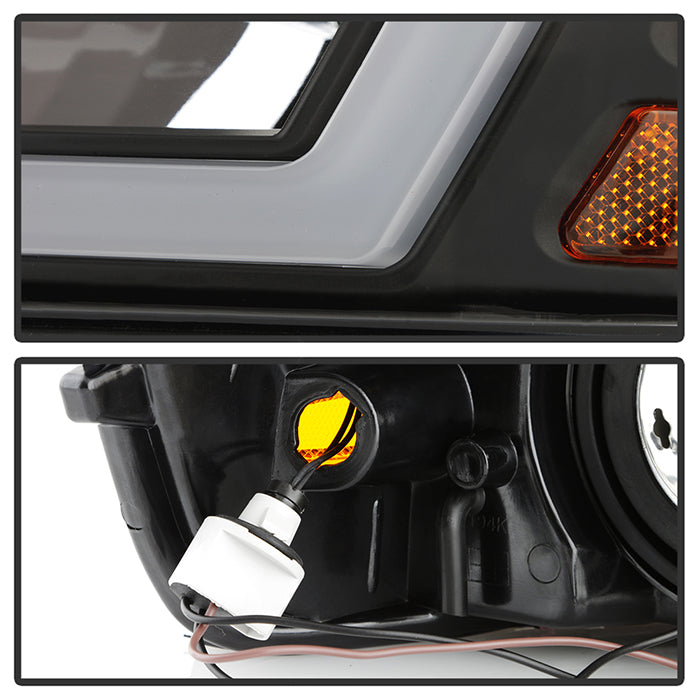 SPYDER xTune 04-08 Pontiac Grand Prix Crystal Headlights - Light Bar DRL - Black - HD-JH-PGPRIX04-LBDRL-BK 9046223