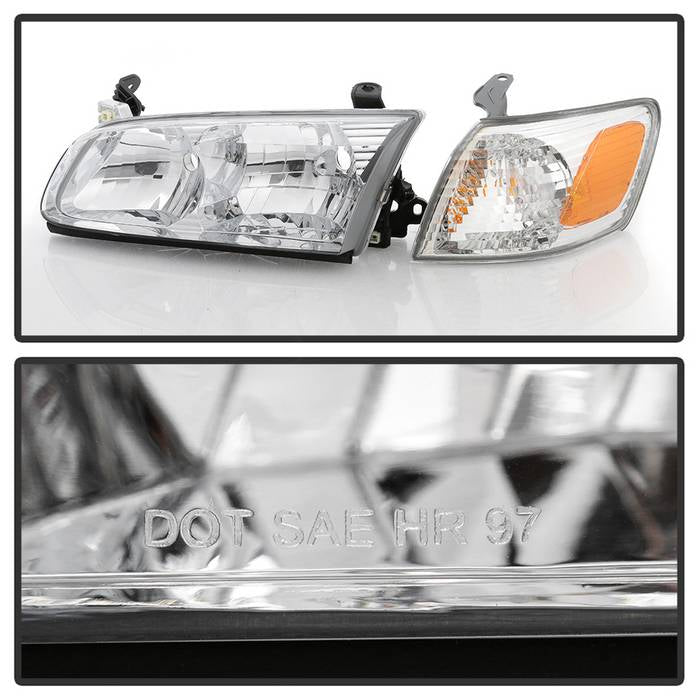 SPYDER xTune 00-01 Toyota Camry 4pc OEM Style Headlights w/Corner Lights - Chrome (HD-JH-TCAM00-SET-C) 9042812