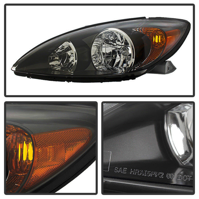 SPYDER Xtune Toyota Camry 2002-2004 OEM Style Headlights -Black HD-JH-TCAM02-AM-BK 9029738