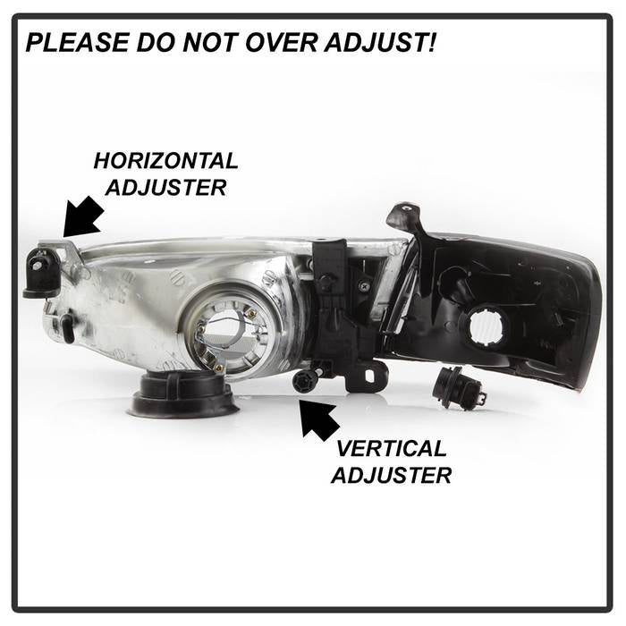 SPYDER xTune 97-99 Toyota Camry 4pc OEM Style Headlights w/Corner Lights - Black (HD-JH-TCAM97-SET-BK) 9042836